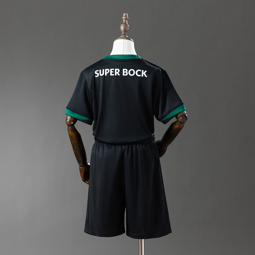 Conjunto Niños Sporting CP Negra 2025/26 - espalda