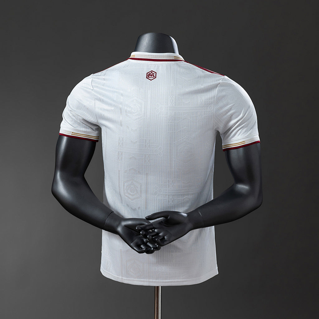 Camiseta Arsenal Visita Celeste y Negra 2025/26 Versión Jugador - espalda