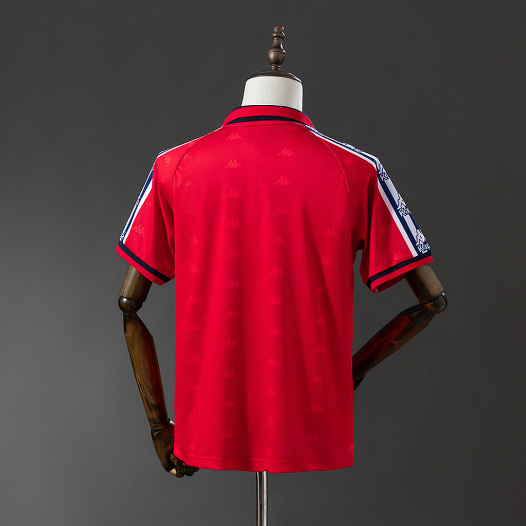 Camiseta Retro CA Osasuna Local Burdeos y Roja 95/97 - espalda
