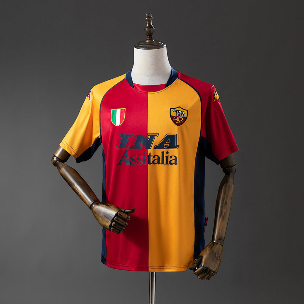 Camiseta Retro AS Roma Edición Campeón 01/02 - frente