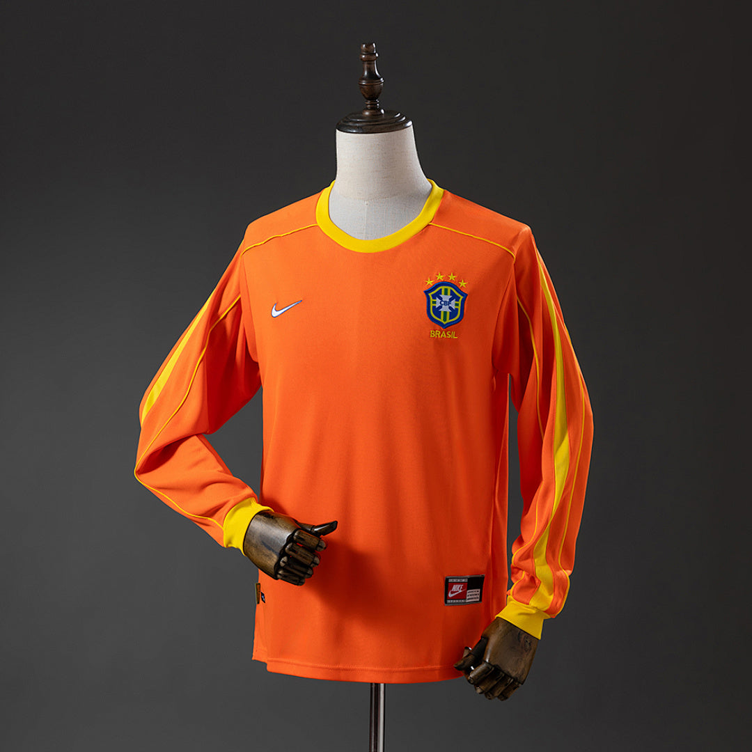 Camiseta Retro Brasil Portero Manga Larga 1998 - frente
