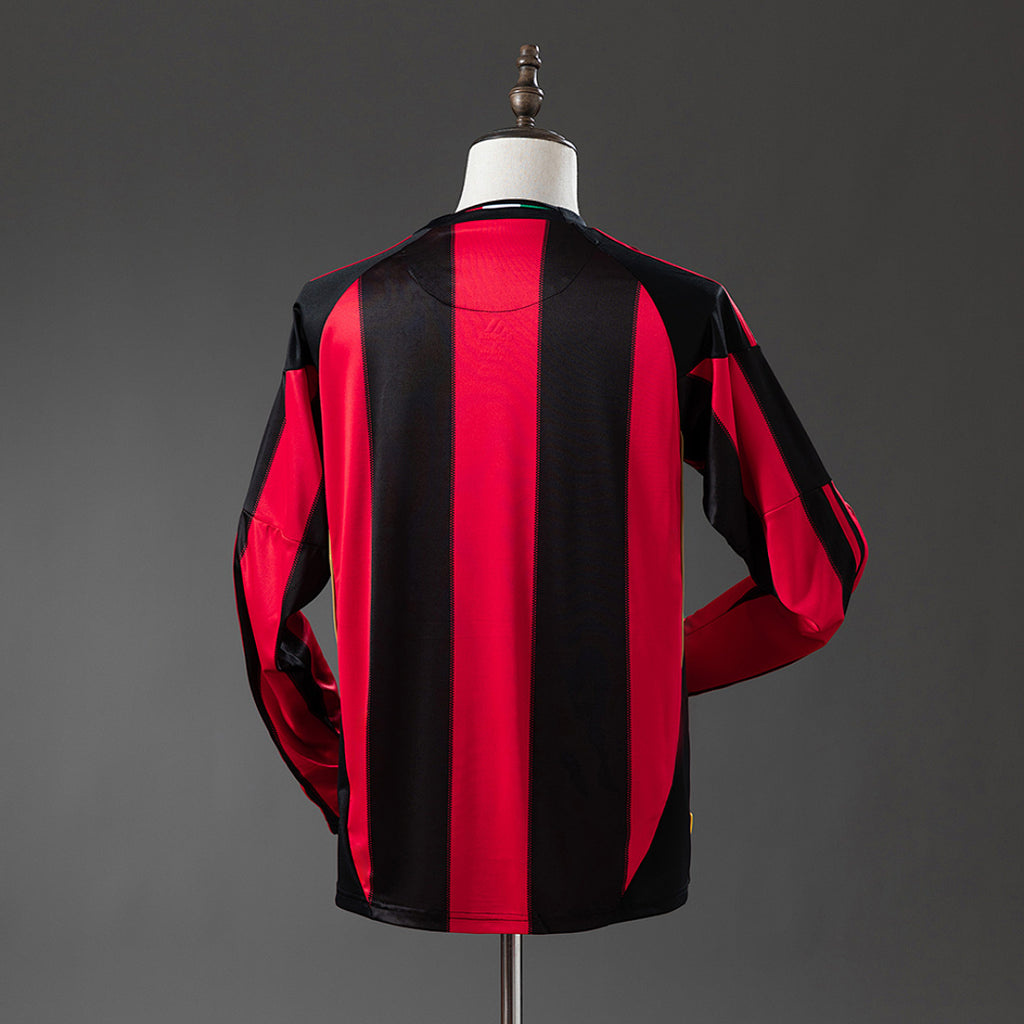 Camiseta Retro AC Milan Local Manga Larga 10/11 - espalda