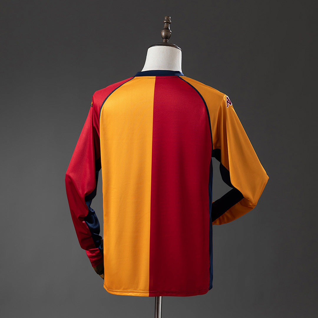 Camiseta Retro AS Roma Edición Campeón Manga Larga 01/02 - espalda