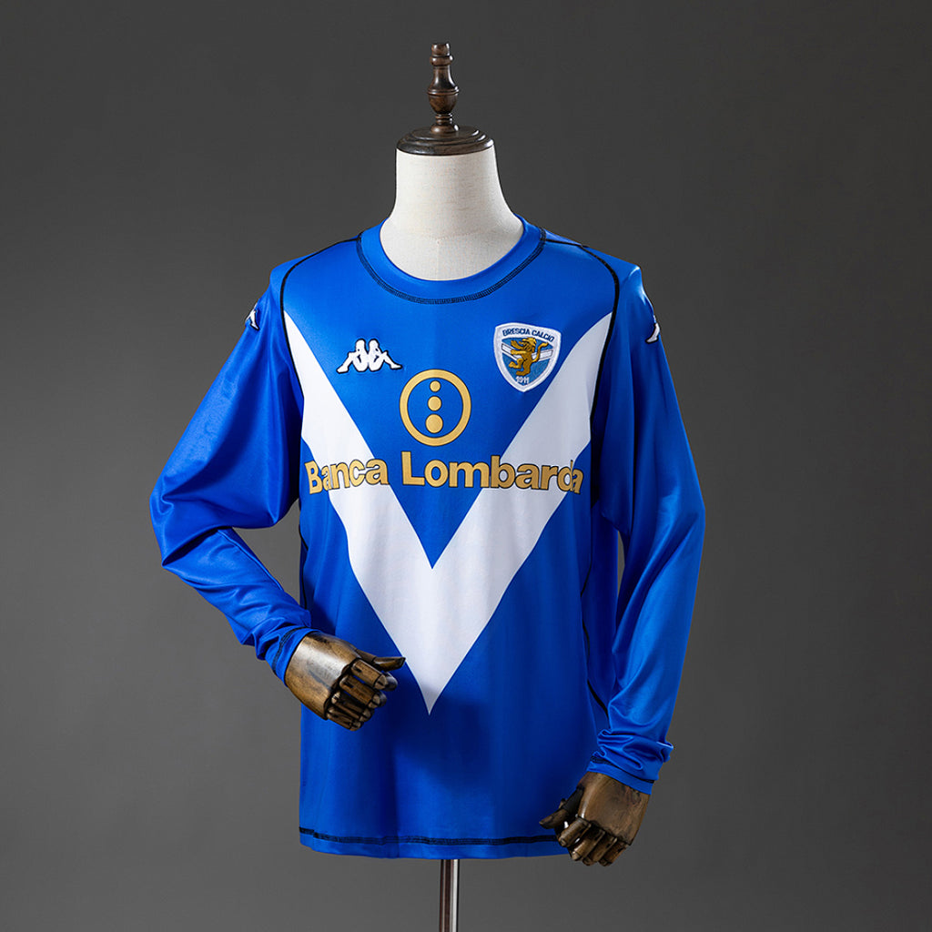 Camiseta Retro Brescia Calcio Local Manga Larga 2003 - frente