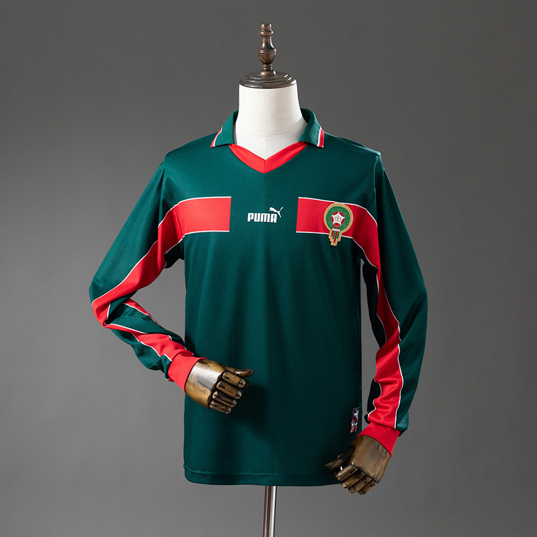 Camiseta Retro Marruecos Local Manga Larga 1998 - frente