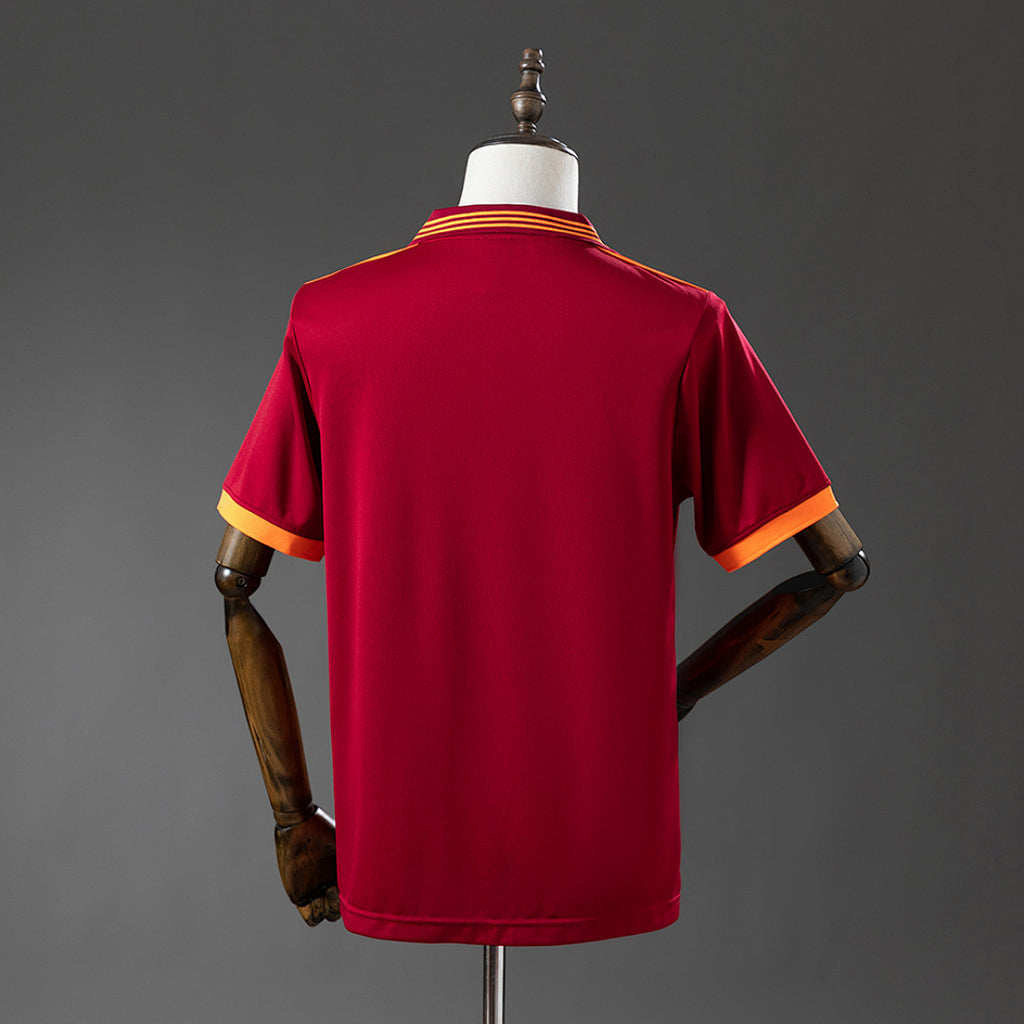 Camiseta Retro AS Roma Local Burdeos y Gris 92/94 - espalda