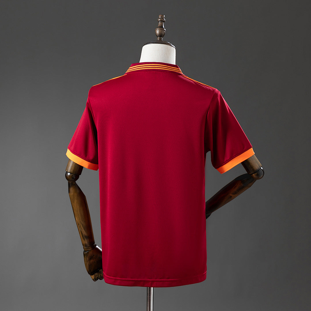 Camiseta Retro AS Roma Local Burdeos y Gris 92/94 - espalda