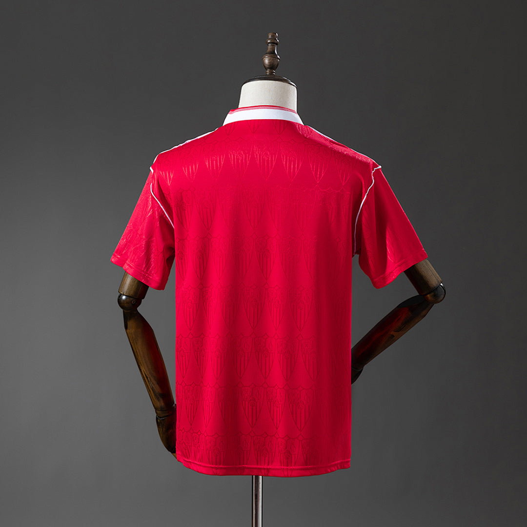 Camiseta Retro Sevilla FC Local Roja y Gris 91/92 - espalda