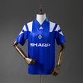 Camiseta Retro Hamburger SV Local Azul Marino y Gris 92/93 - frente