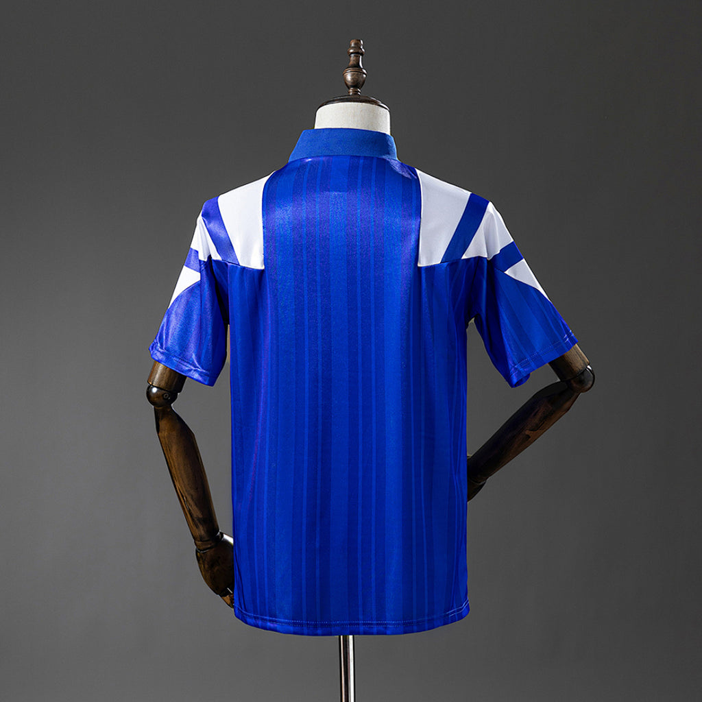 Camiseta Retro Hamburger SV Local Azul Marino y Gris 92/93 - espalda