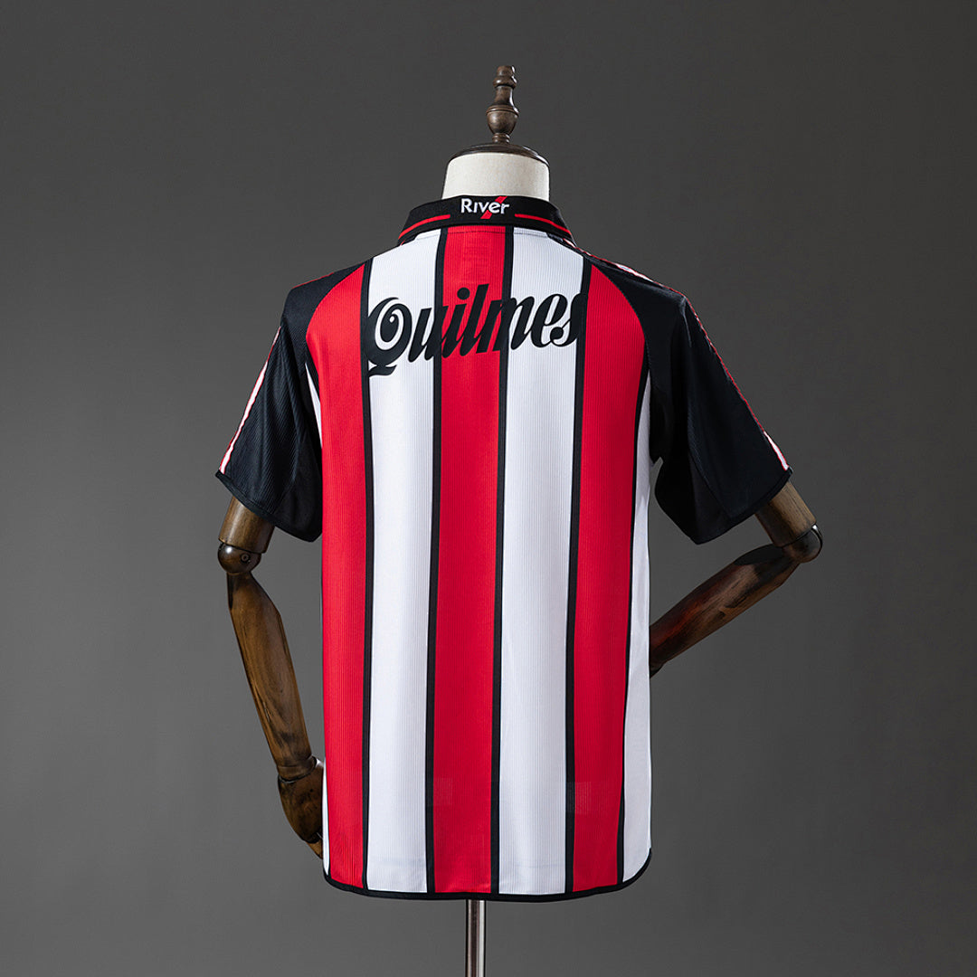Camiseta Retro River Plate Local Roja y Gris 00/01 - espalda