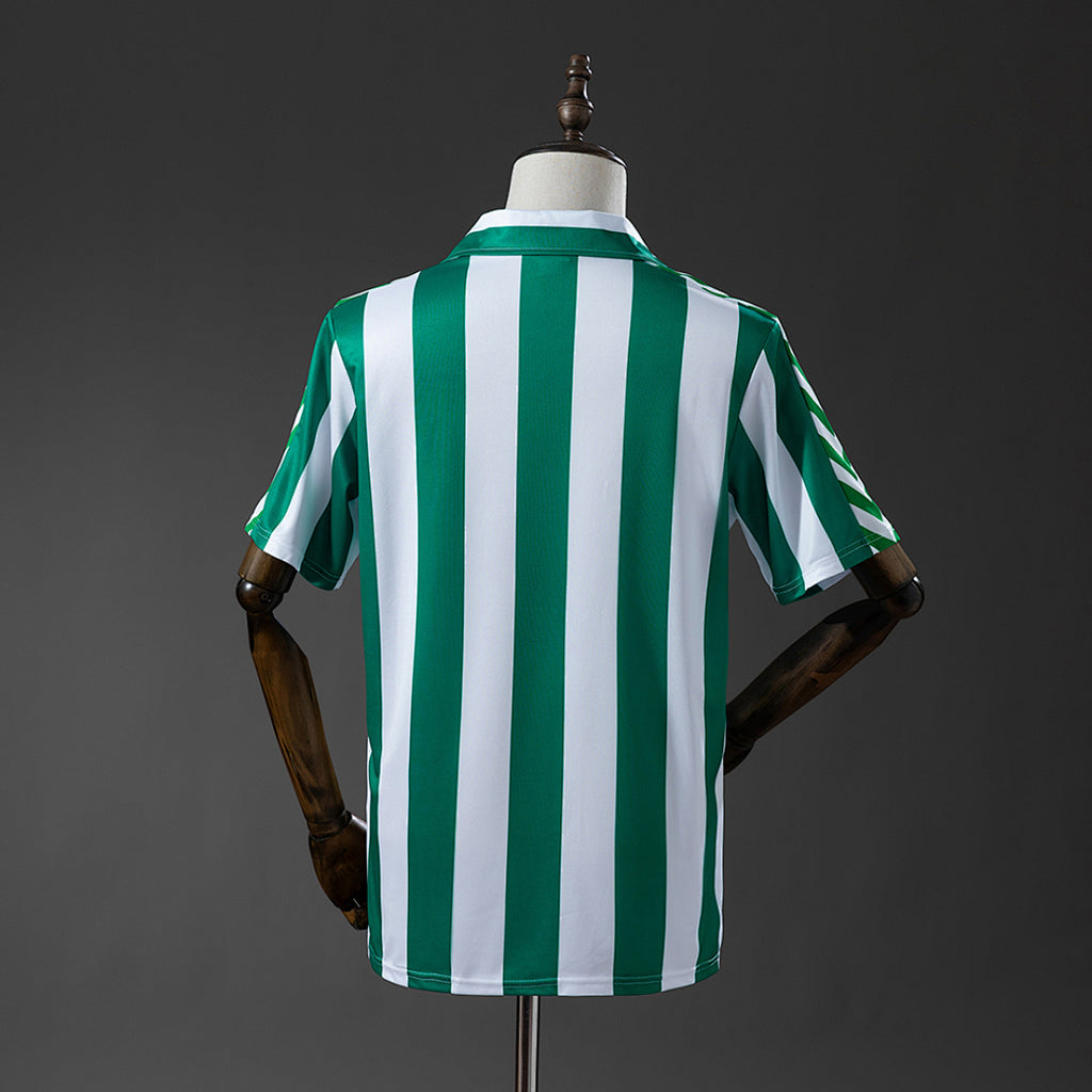 Camiseta Retro Real Betis Local Verde Oscuro y Gris Claro 88/89 - espalda