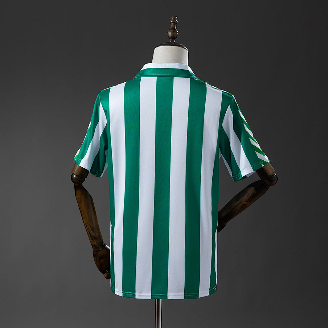 Camiseta Retro Real Betis Local Verde Oscuro y Gris Claro 88/89 - espalda