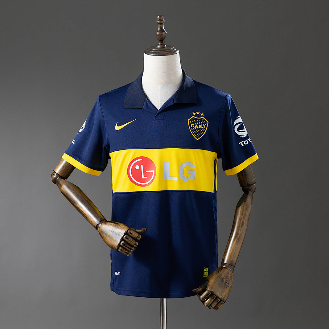Camiseta Retro Boca Juniors Local Negra y Gris 09/10 - frente