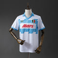 Camiseta Retro SSC Napoli Visita Celeste y Gris 90/91 - frente