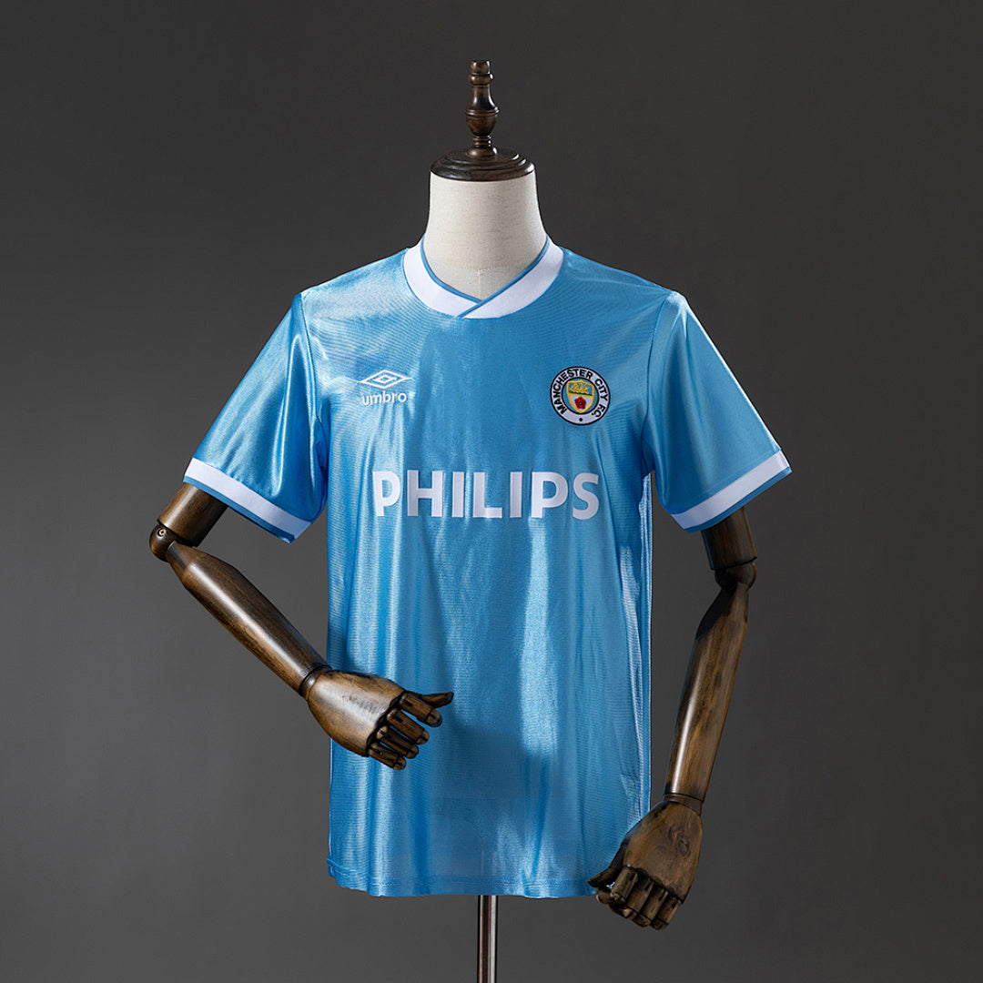 Camiseta Retro Manchester City Local 86/87 - frente