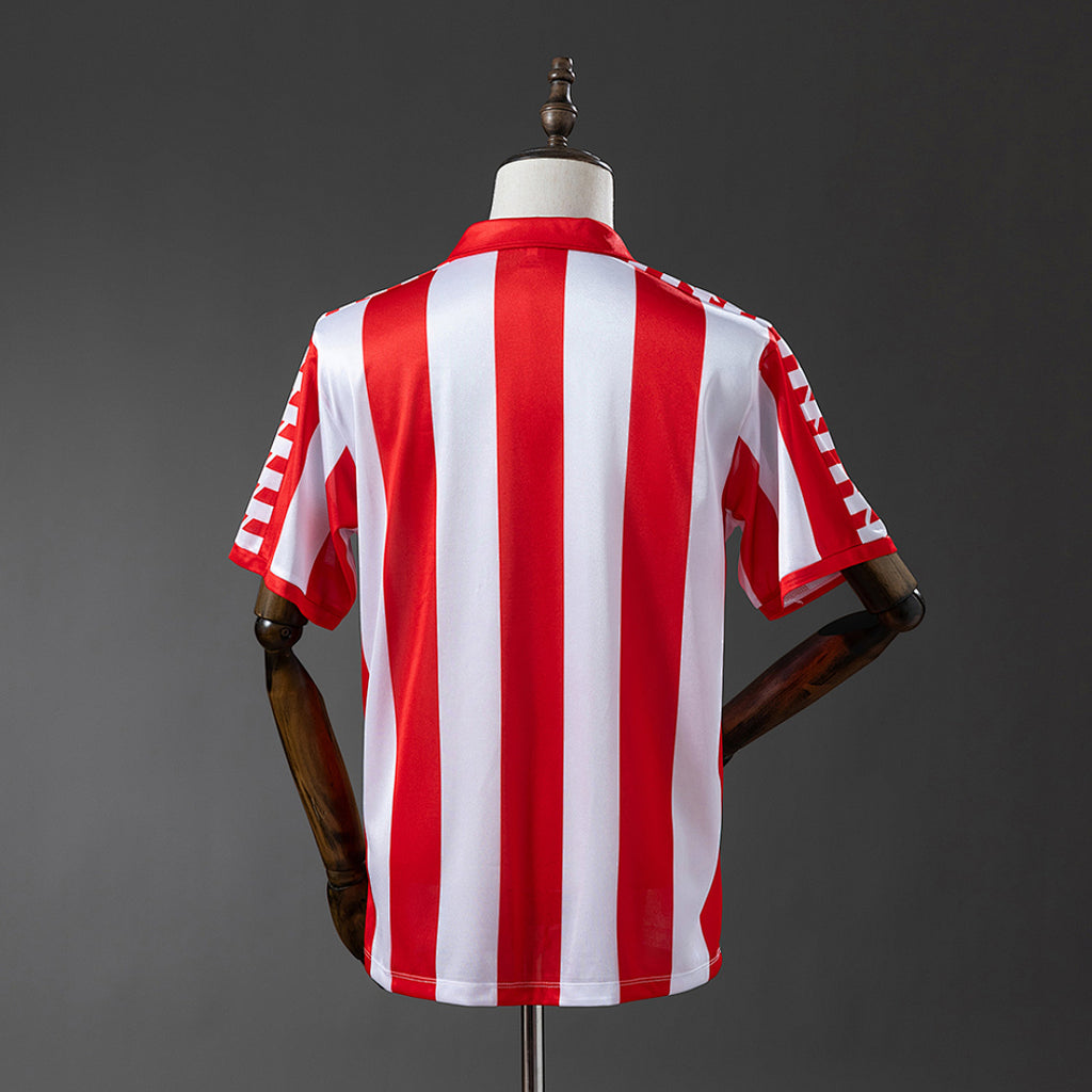 Camiseta Retro Atlético de Madrid Local Burdeos y Gris Claro 82/83 - espalda
