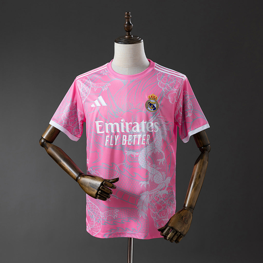 Camiseta Real Madrid Rosada y Gris Edición Especial 2025/26 - frente