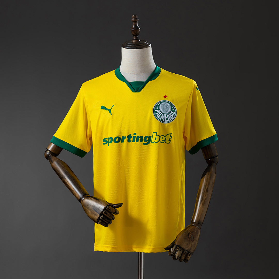 Camiseta Palmeiras Tercera Negra y Amarilla 2025/26 - frente