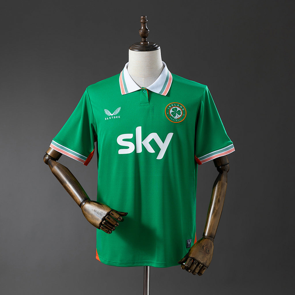 Camiseta Irlanda Local Verde Oscuro y Gris 2025/26 - frente