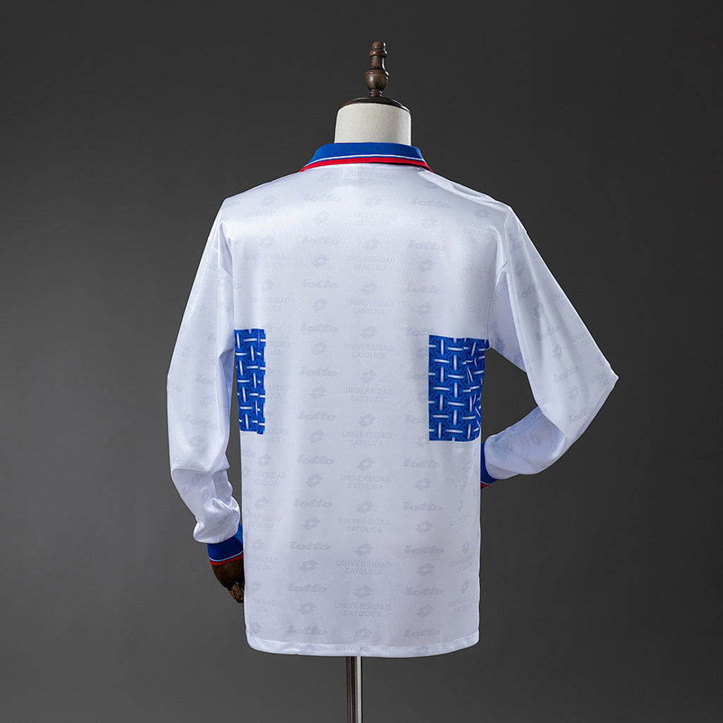 Camiseta Retro U. Católica Local Manga Larga 1996 - espalda