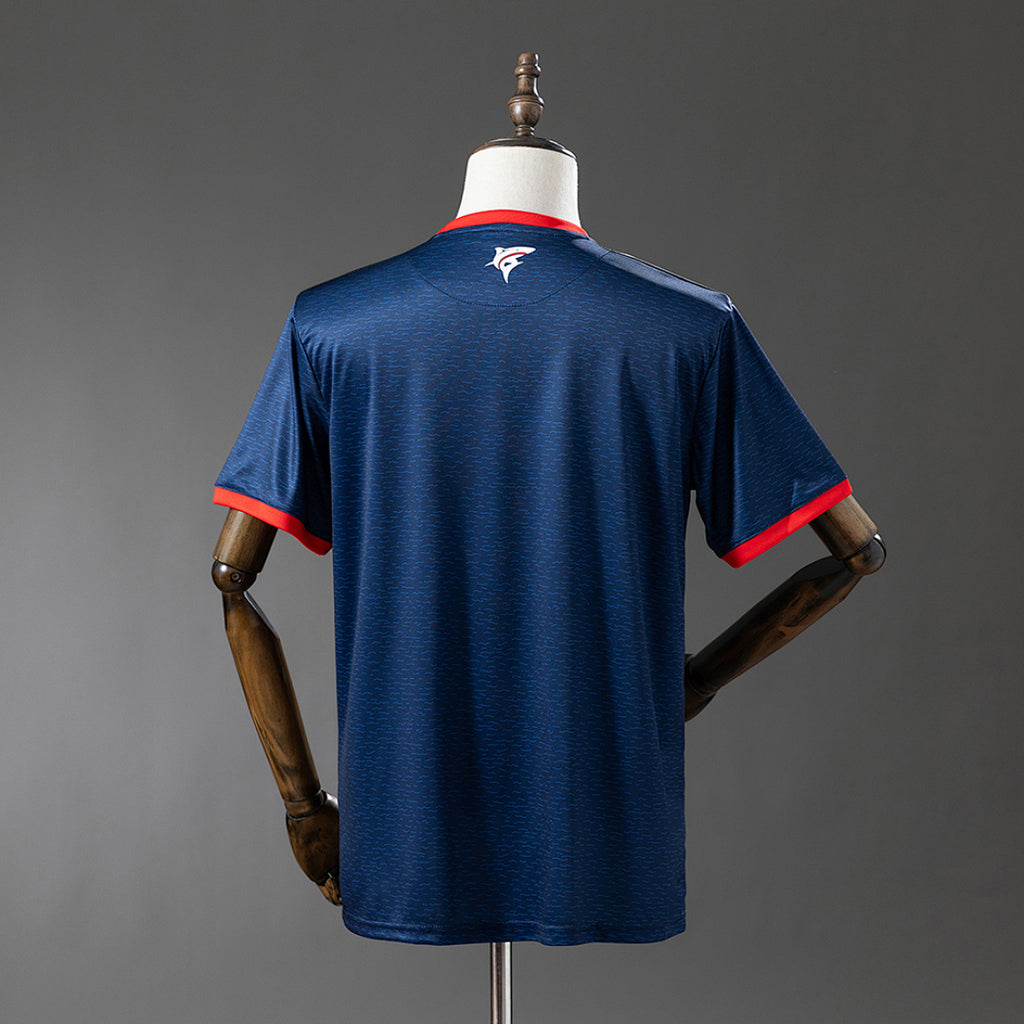 Camiseta Cabo Verde Local Azul y Azul Marino 2026 - espalda