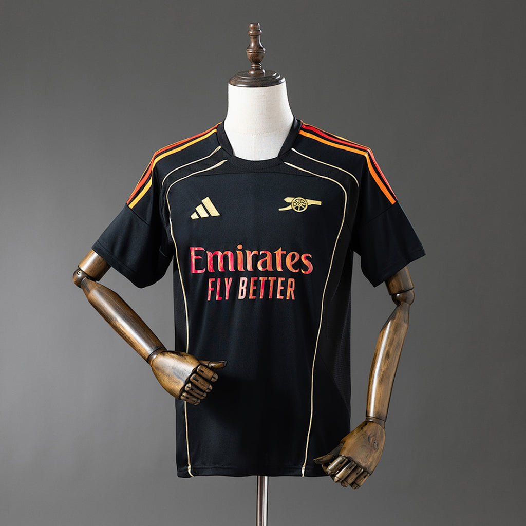 Camiseta Retro Arsenal Negra 25/26 - frente