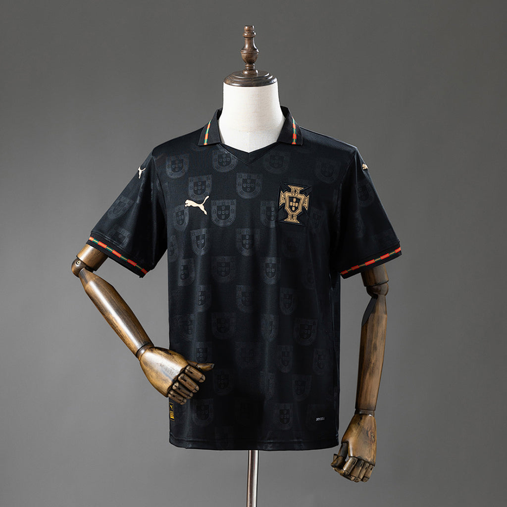Camiseta Portugal Negra y Gris Negra Edición Especial 2026 - frente