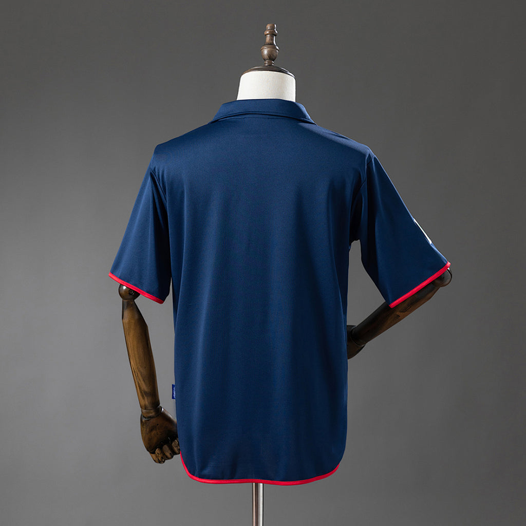 Camiseta Retro Chivas de Guadalajara Visita Azul Marino y Gris 03/04 - espalda