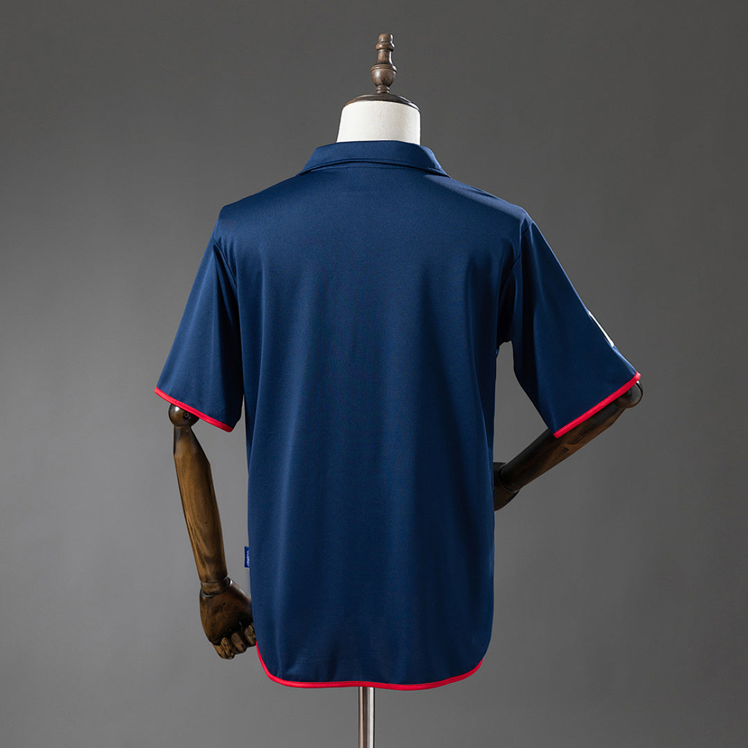 Camiseta Retro Chivas de Guadalajara Visita Azul Marino y Gris 03/04 - espalda