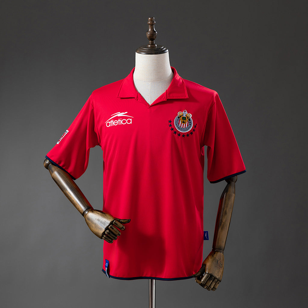 Camiseta Retro Chivas de Guadalajara Tercera Burdeos y Gris 03/04 - frente