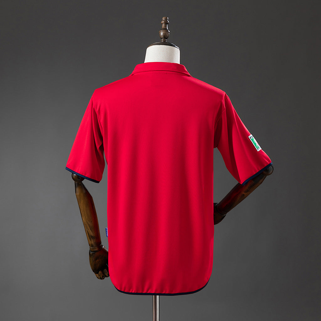 Camiseta Retro Chivas de Guadalajara Tercera Roja y Burdeos 03/04 - espalda