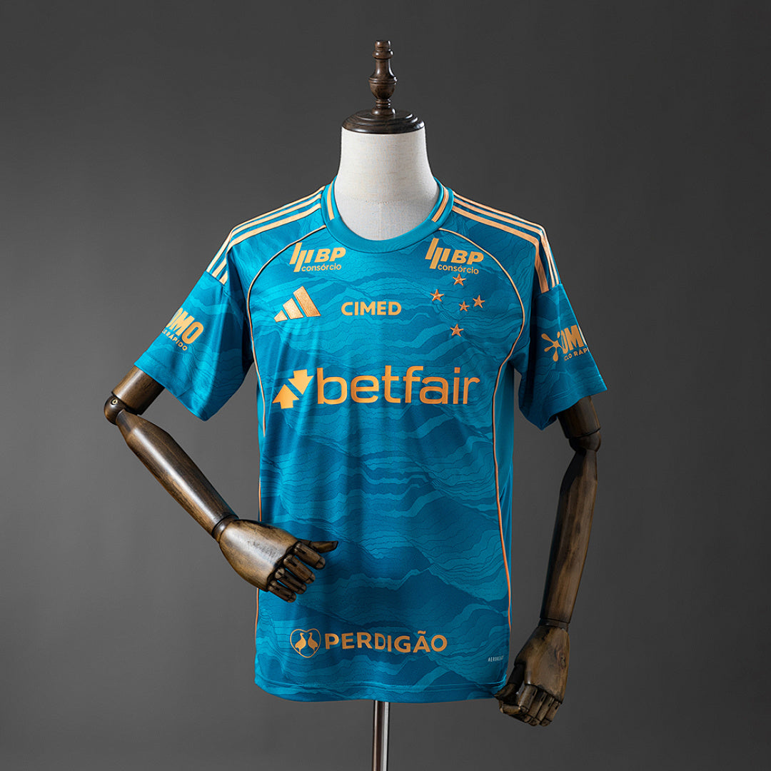 Camiseta Cruzeiro Tercera Con Sponsors 2025/26 - frente