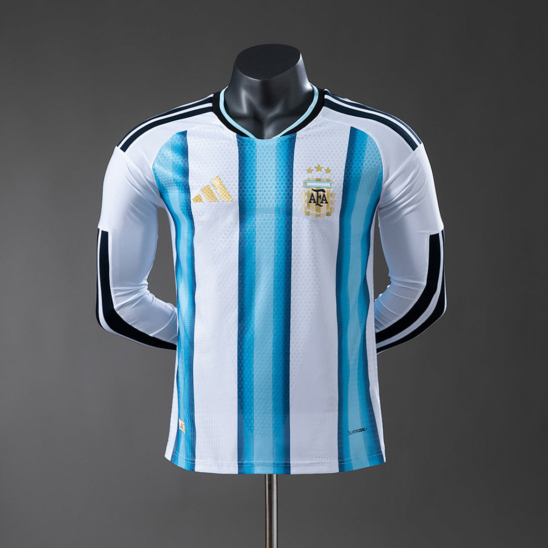 Camiseta Argentina Local Manga Larga 2026 Versión Jugador - frente