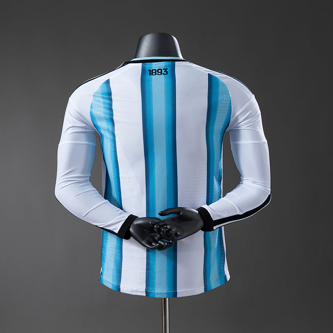 Camiseta Argentina Local Manga Larga 2026 Versión Jugador - espalda