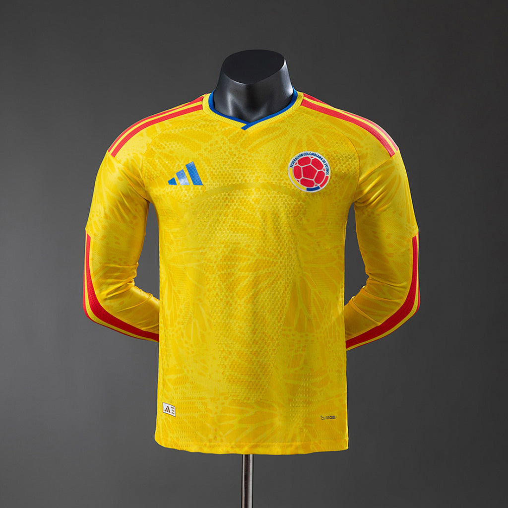 Camiseta Colombia Local Manga Larga 2026 Versión Jugador - frente