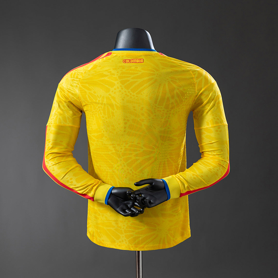 Camiseta Colombia Local Manga Larga 2026 Versión Jugador - espalda