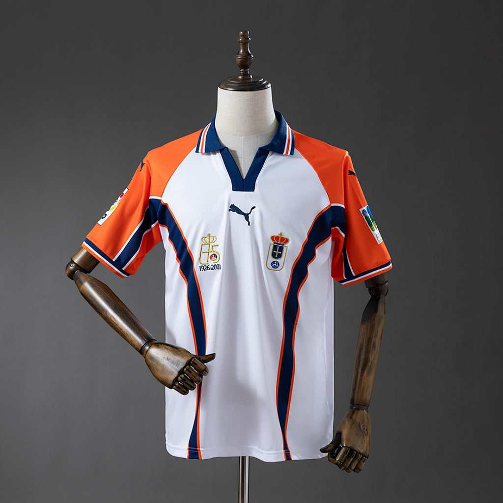 Camiseta Retro Real Oviedo Visita 2001 - frente