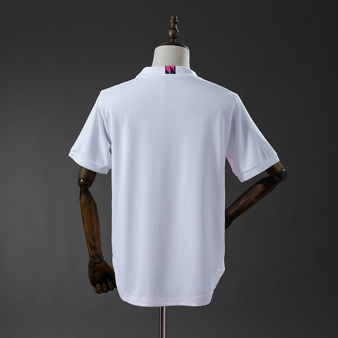 Camiseta Retro Real Madrid Local Celeste y Negra 20/21 - espalda