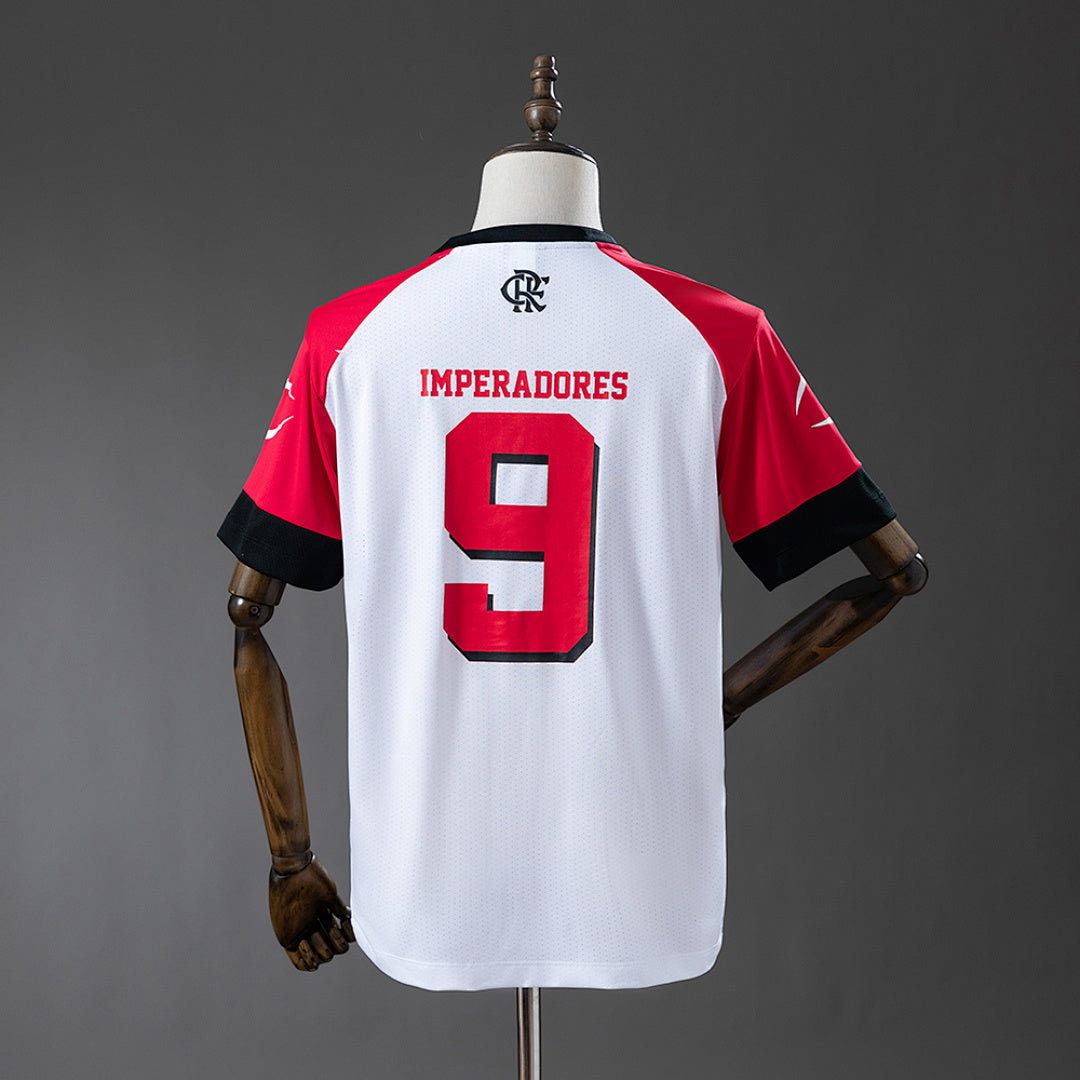 Camiseta Flamengo Roja y Gris 2025/26 - espalda