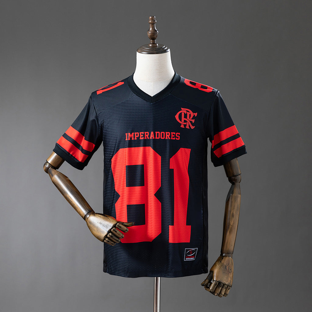 Camiseta Flamengo Negra y Gris 2025/26 - frente