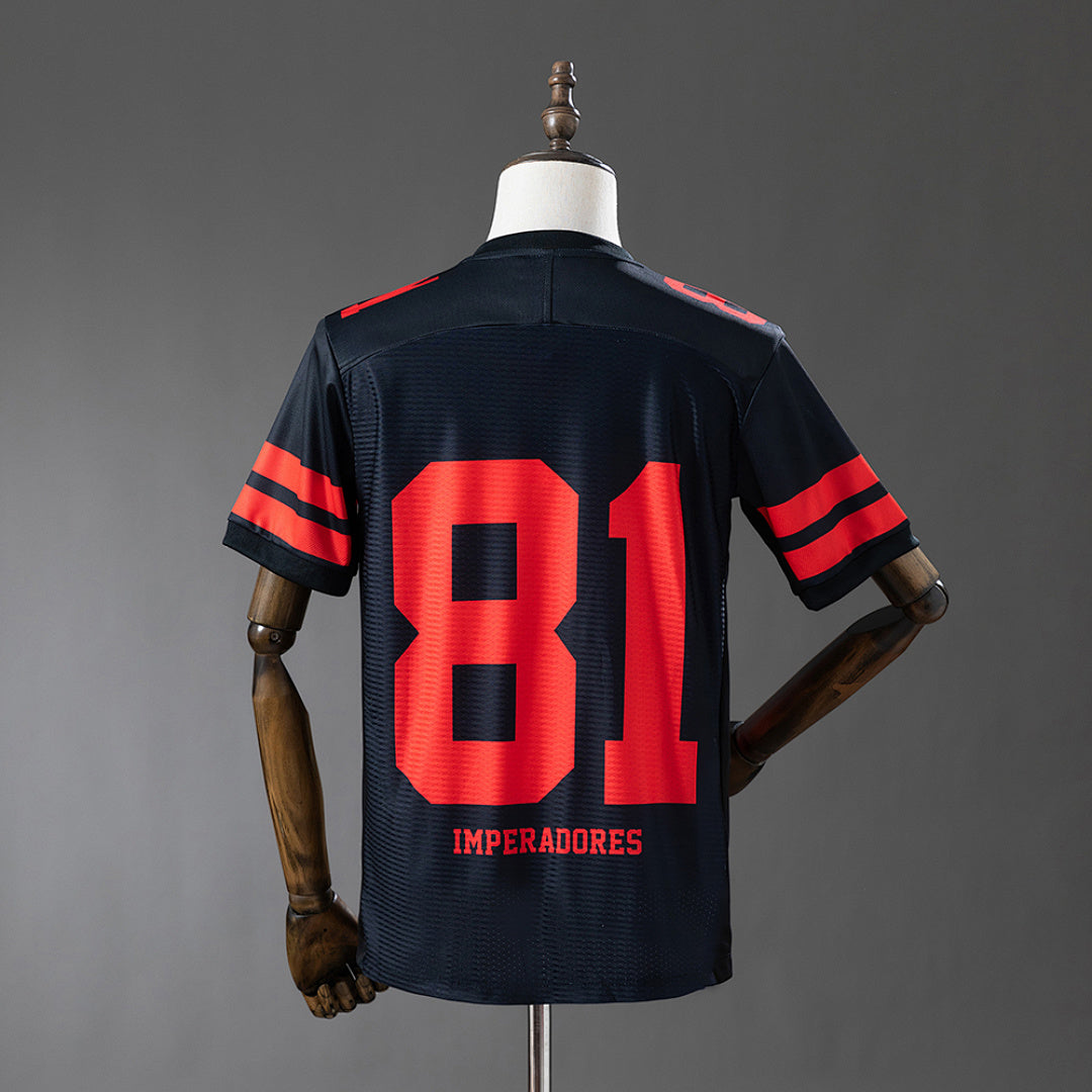 Camiseta Flamengo Roja y Azul Marino 2025/26 - espalda