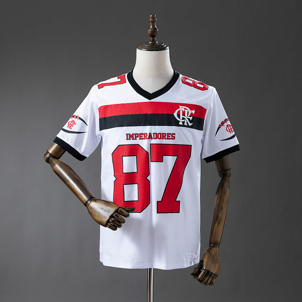 Camiseta Flamengo Gris y Gris Claro 2025/26 - frente