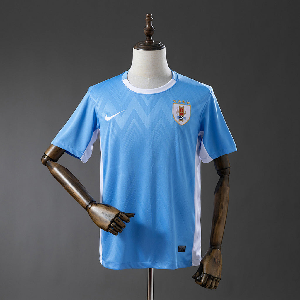 Camiseta Uruguay Local Gris y Celeste 2025 - frente