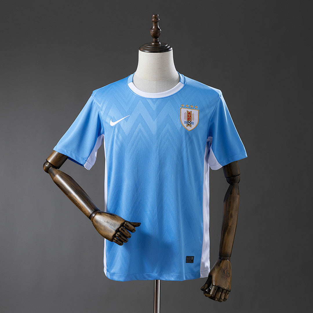 Camiseta Uruguay Local Gris y Celeste 2025 - frente