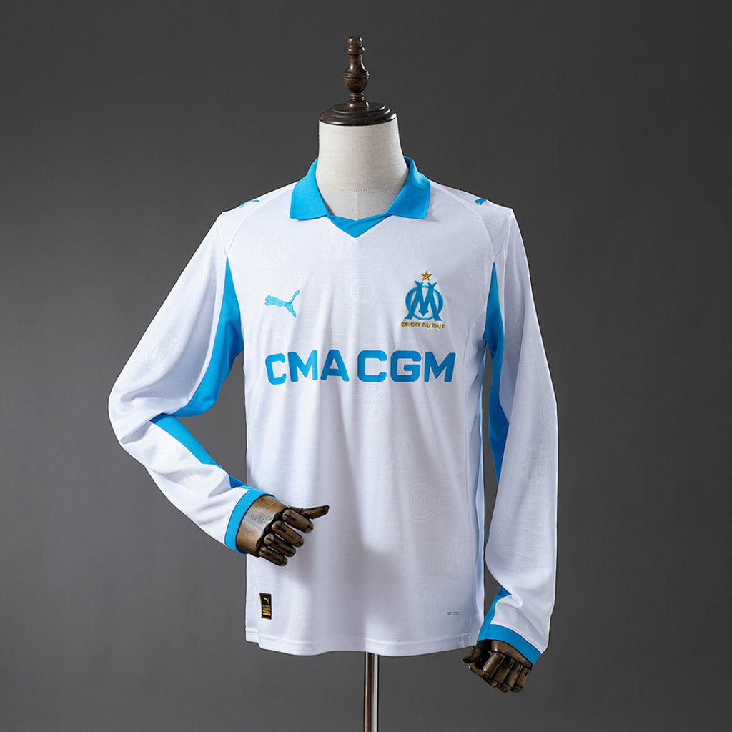 Camiseta Olympique de Marsella Local Manga Larga 2025/26 - frente