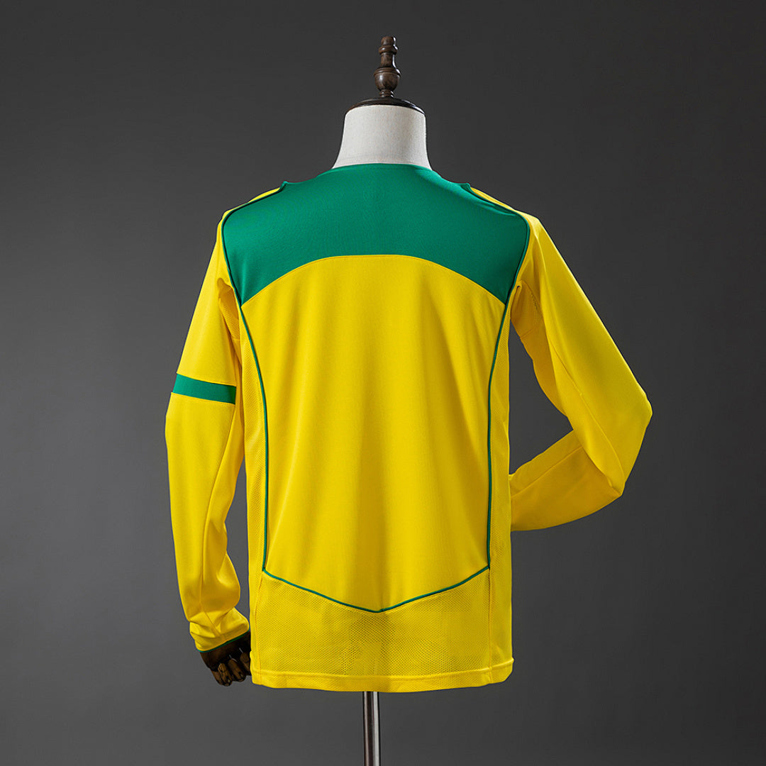 Camiseta Retro Brasil Local Manga Larga 2004 - espalda