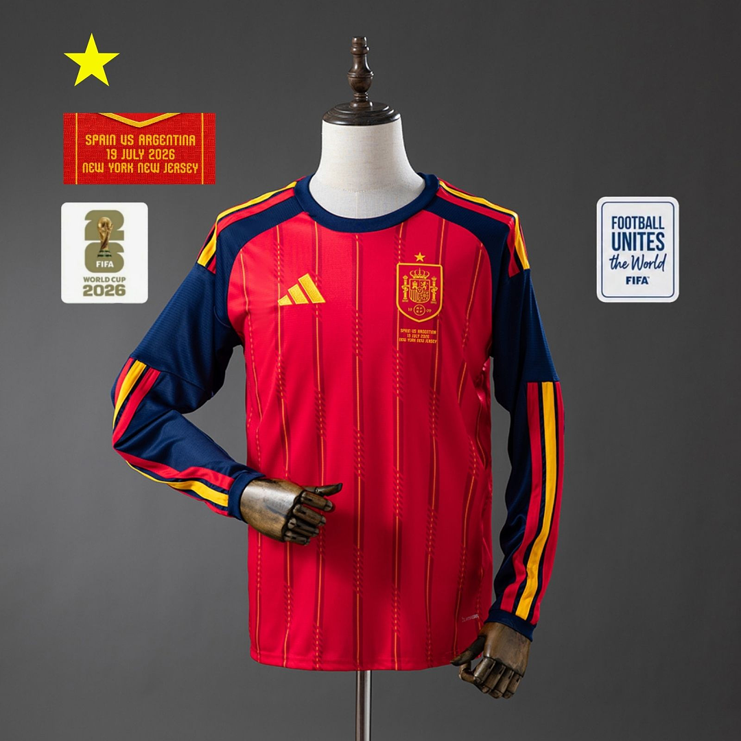 Camiseta España Local Manga Larga 2026 - frente