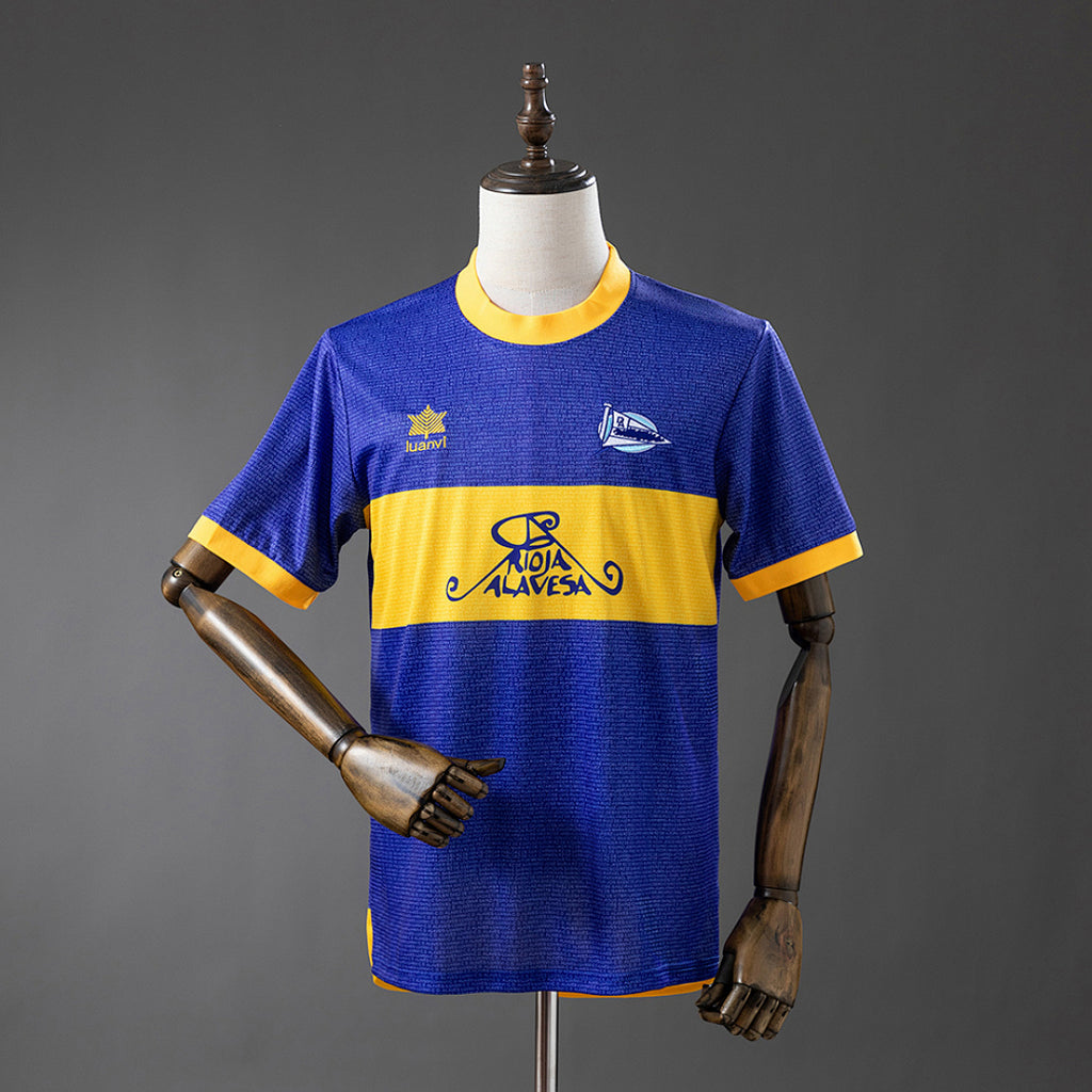 Camiseta Retro Deportivo Alavés Local Champions League 00/01 - frente