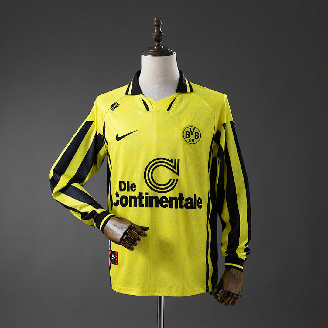 Camiseta Retro Borussia Dortmund Local Manga Larga 96/97 - frente